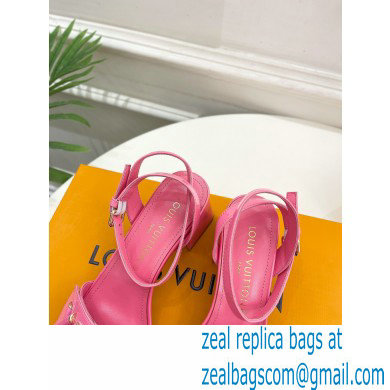 Louis Vuitton heel 5.5cm shake Sandals in glossy patent calf leather pink 2023 - Click Image to Close