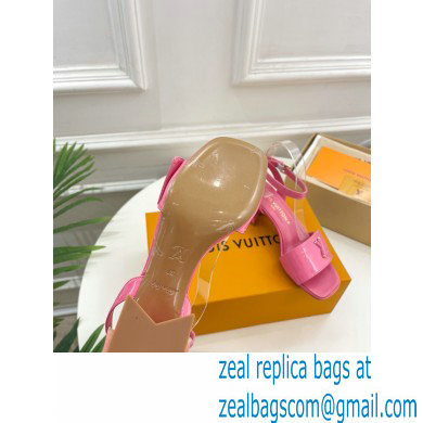 Louis Vuitton heel 5.5cm shake Sandals in glossy patent calf leather pink 2023