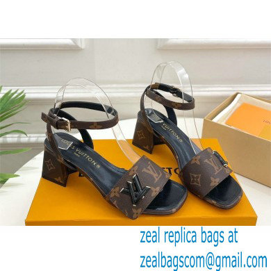 Louis Vuitton heel 5.5cm shake Sandals in monogram leather 2023 - Click Image to Close