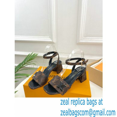 Louis Vuitton heel 5.5cm shake Sandals in monogram leather 2023