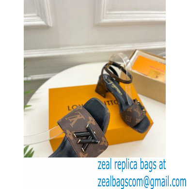 Louis Vuitton heel 5.5cm shake Sandals in monogram leather 2023