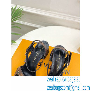 Louis Vuitton heel 5.5cm shake Sandals in monogram leather 2023