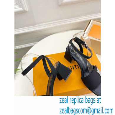 Louis Vuitton heel 5.5cm shake Sandals in satin black 2023