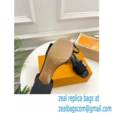 Louis Vuitton heel 5.5cm shake Sandals in satin black 2023