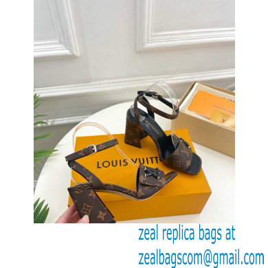 Louis Vuitton heel 8.5cm shake Sandals in monogram leather 2023