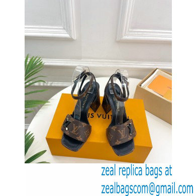 Louis Vuitton heel 8.5cm shake Sandals in monogram leather 2023