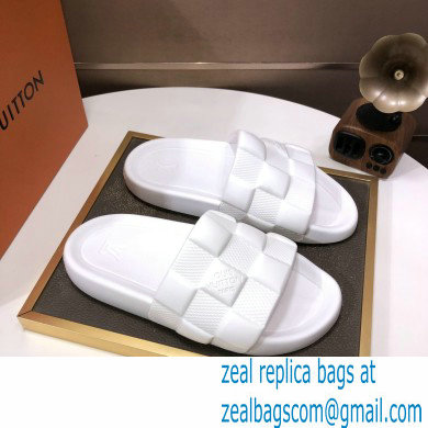 Louis Vuitton men's Waterfront Mule in Maxi Damier rubber white2023 - Click Image to Close