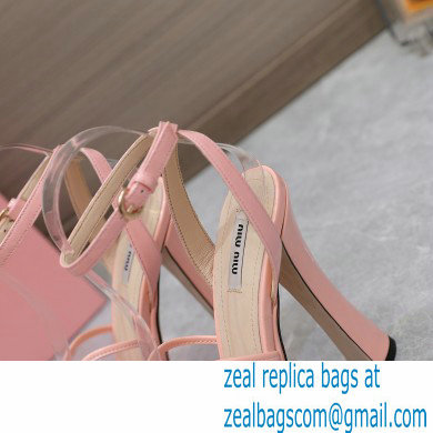 Miu Miu Heel 14cm Transparent platform sandals Pink 2023 - Click Image to Close