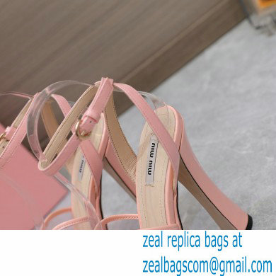 Miu Miu Heel 14cm Transparent platform sandals Pink 2023