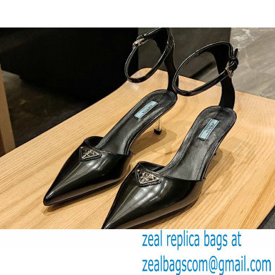 Prada Heel 4.5cm Triangle-logo Pumps Black 2023 - Click Image to Close