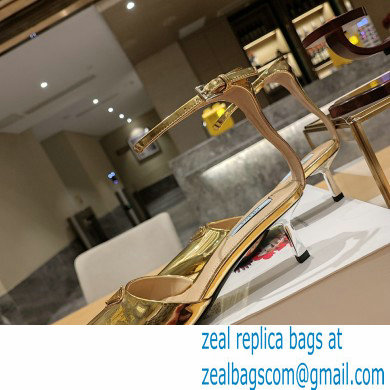 Prada Heel 4.5cm Triangle-logo Pumps Gold 2023