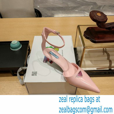 Prada Heel 4.5cm Triangle-logo Pumps Pink 2023 - Click Image to Close
