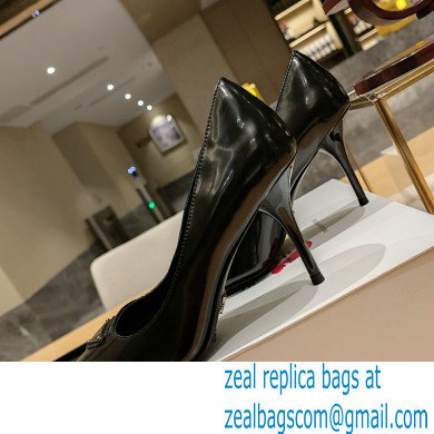 Prada Heel 8.5cm leather pumps 1I001N Brushed Black 2023