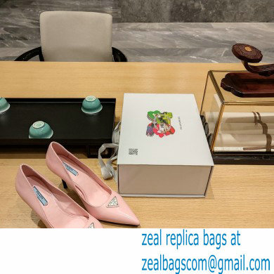 Prada Heel 8.5cm leather pumps 1I001N Brushed Pink 2023 - Click Image to Close