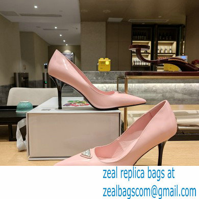 Prada Heel 8.5cm leather pumps 1I001N Brushed Pink 2023