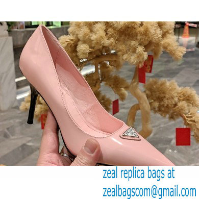 Prada Heel 8.5cm leather pumps 1I001N Brushed Pink 2023