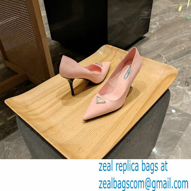 Prada Heel 8.5cm leather pumps 1I001N Brushed Pink 2023