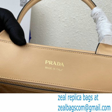 Prada Large leather Symbole bag with topstitching 1BA377 Beige 2023 - Click Image to Close