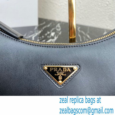 Prada Moon Leather shoulder bag 1BC194 Black 2023