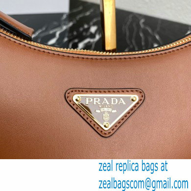 Prada Moon Leather shoulder bag 1BC194 Brown 2023