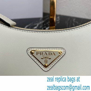 Prada Moon Leather shoulder bag 1BC194 White 2023 - Click Image to Close