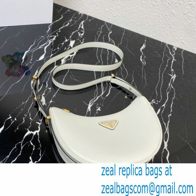 Prada Moon Leather shoulder bag 1BC194 White 2023 - Click Image to Close