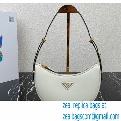 Prada Moon Leather shoulder bag 1BC194 White 2023 - Click Image to Close