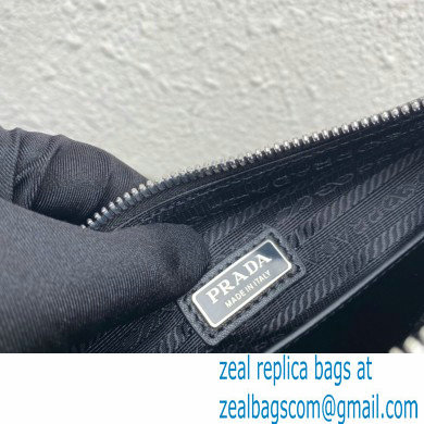 Prada Saffiano leather and leather shoulder bag 2VH157 Black 2023