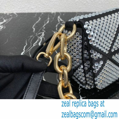 Prada Satin mini-bag with crystals 1BD329 Black 2023