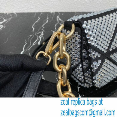 Prada Satin mini-bag with crystals 1BD329 Black 2023 - Click Image to Close