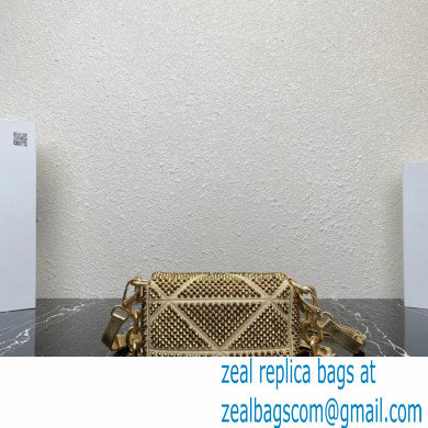 Prada Satin mini-bag with crystals 1BD329 Gold 2023