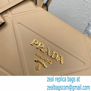 Prada Small leather Symbole bag with topstitching 1BA379 Beige 2023 - Click Image to Close