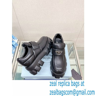 Prada Soft padded nappa leather loafers Black 2023