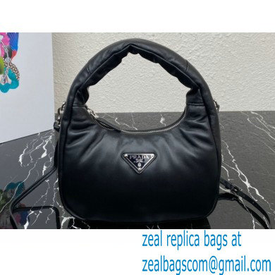 Prada Soft padded nappa leather mini-bag 1BA384 Black 2023