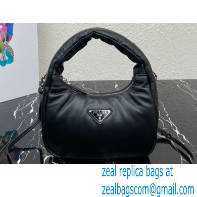 Prada Soft padded nappa leather mini-bag 1BA384 Black 2023 - Click Image to Close