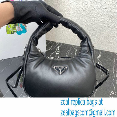 Prada Soft padded nappa leather mini-bag 1BA384 Black 2023