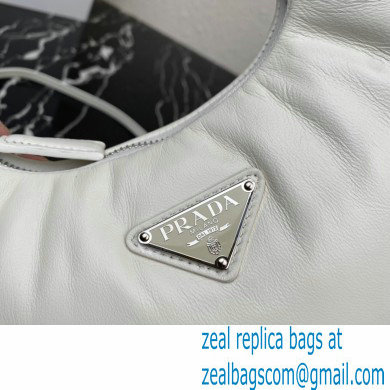 Prada Soft padded nappa leather mini-bag 1BA384 White 2023 - Click Image to Close