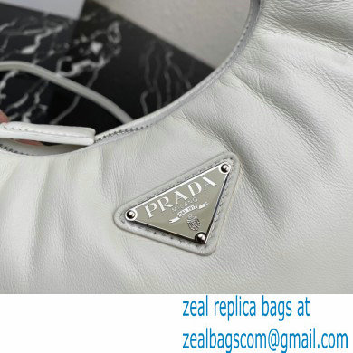 Prada Soft padded nappa leather mini-bag 1BA384 White 2023