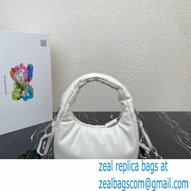 Prada Soft padded nappa leather mini-bag 1BA384 White 2023