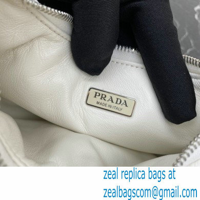 Prada Soft padded nappa leather mini-bag 1BA384 White 2023