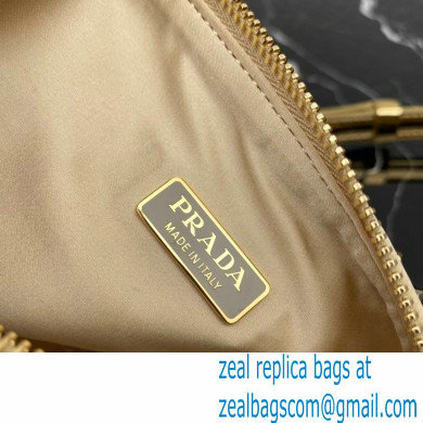 Prada Triangle satin mini-bag with crystals 1BC190 Gold 2023