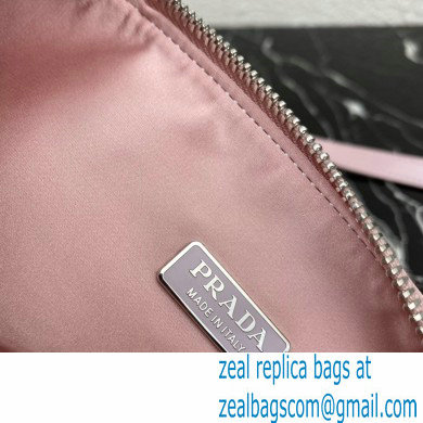 Prada Triangle satin mini-bag with crystals 1BC190 Pink 2023