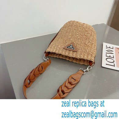 Prada raffia bucket bag 2023