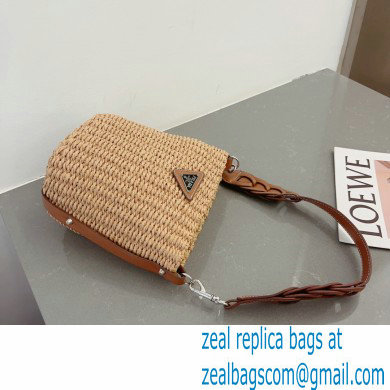 Prada raffia bucket bag 2023