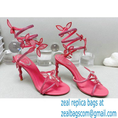 Rene Caovilla Heel 9.5cm Margot crystal Sandals butterflies Pink