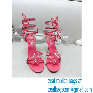 Rene Caovilla Heel 9.5cm Margot crystal Sandals butterflies Pink