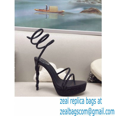 Rene Caovilla platform 13.5cm Margot crystal Sandals Satin 02 - Click Image to Close