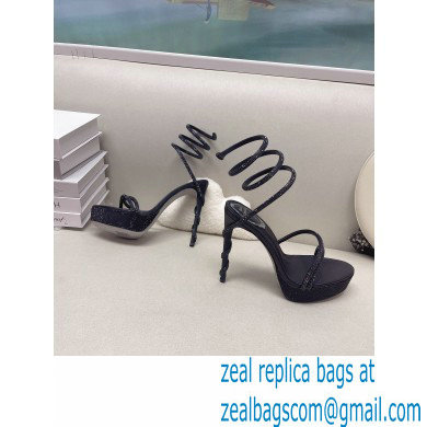 Rene Caovilla platform 13.5cm Margot crystal Sandals Satin 02 - Click Image to Close