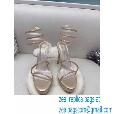 Rene Caovilla platform 13.5cm Margot crystal Sandals Satin 03 - Click Image to Close