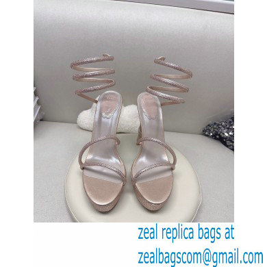 Rene Caovilla platform 13.5cm Margot crystal Sandals Satin 04